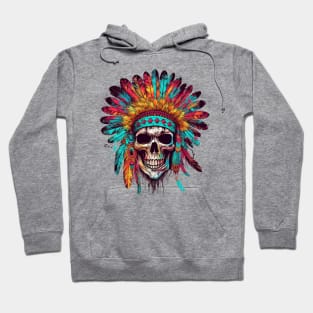 Native American Chief Skull #2 Hoodie